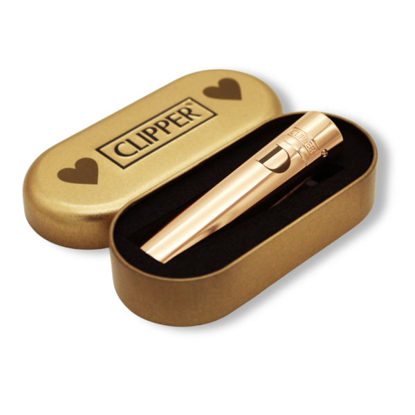 Metalen Clipper Aansteker met doos gegraveerd met naam of tekst uniek cadeau om te geven